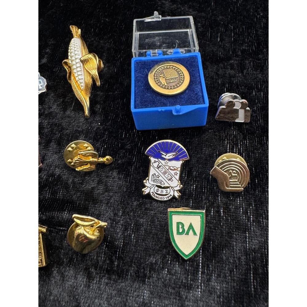 Collectible Lapel Hat Pins Lot Of 20 Enamel Souvenir Mixed Subjects Vintage - Picture 2 of 15